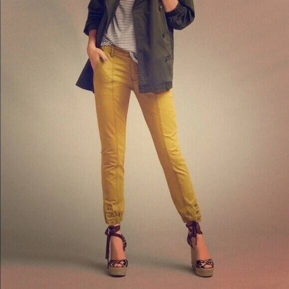 Cabi Pants Size 2 The Tracker Joggers Ankle Utility Stretch Marigold - Picture 1 of 11